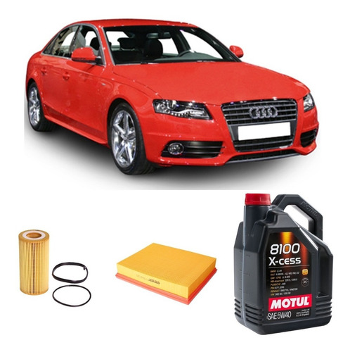 Kit Filtros Audi A4 2.0t Y Motul 5w40 X5 Litros 2007/2009