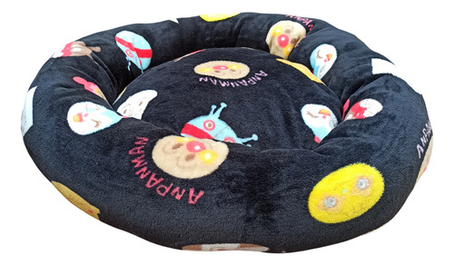 Moises Polar Soft Gato Perro Chico 55cm Diam Vellon Negro Caritas