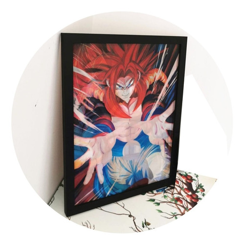 Cuadro 3d Lenticular Supersaiyano 4 Goku Vegeta Gogeta