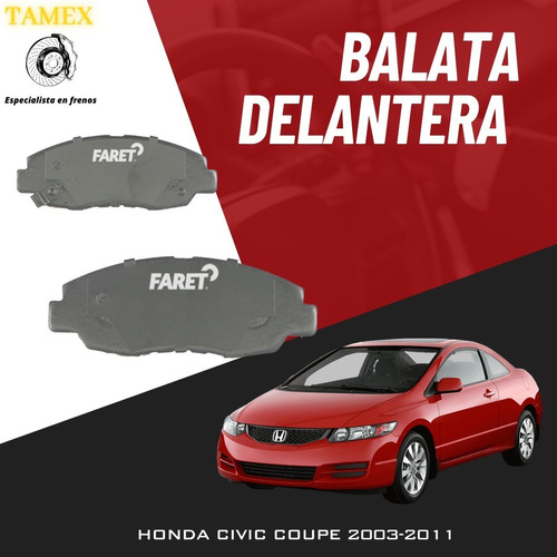 Balata Delantera Honda Civic Coupe 2008