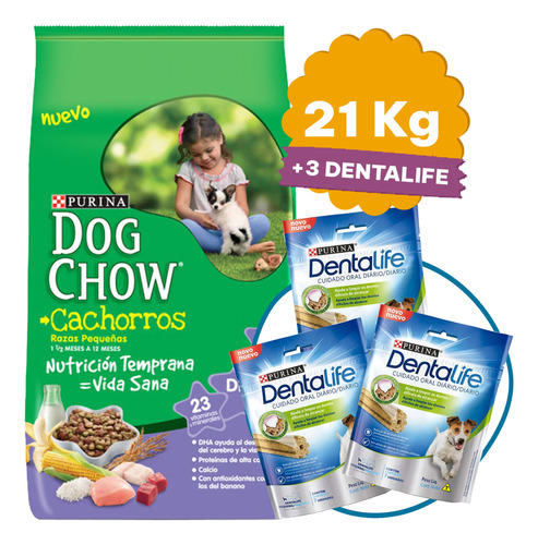 Alimento Dog Chow Perro Cachorro Raza Pequeña 21 Kg + Regalo