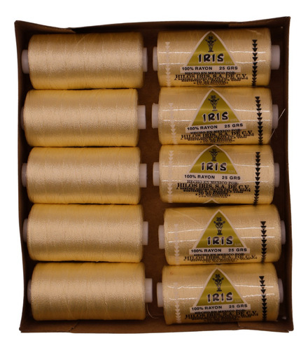 Caja Seda Amarilla Hilosiris (caja Con 10 Tubos De 25gr C/u) 947