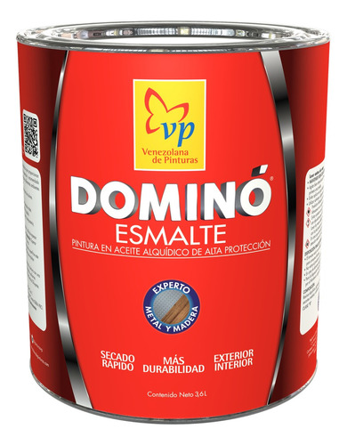 Pintura De Aceite Domino Esmalte Gris Titanium 1/4 Galon Vp 