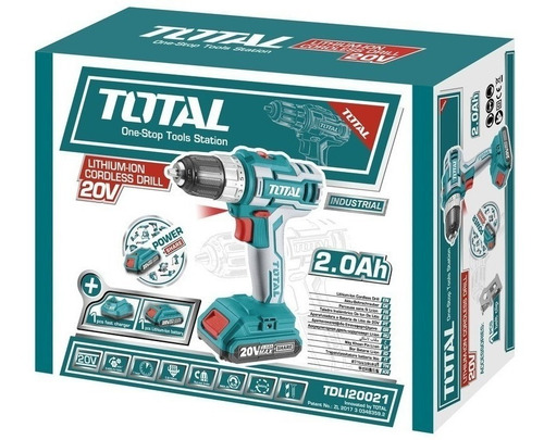 Taladro Atornillador Inalambrico Total 20v + Bat + Kit Bosch Color Turquesa Frecuencia 50