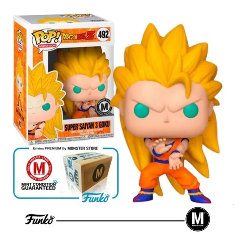 Funko POP Dragon Ball Z Super Saiyan 3 Goku Exclusive Monster Store #492