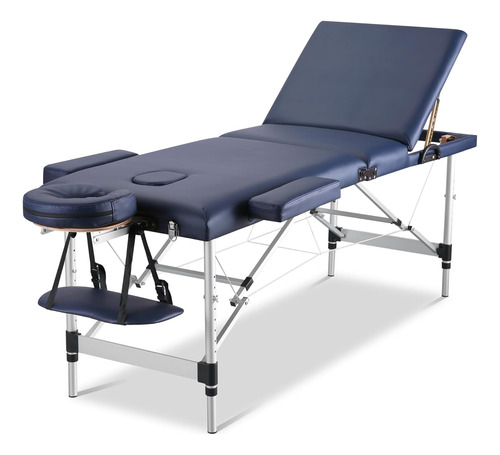 Mesa De Masaje Portátil Ajustable Profesional 3 Pliegues