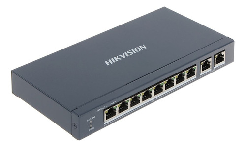 Switch Hikvision 8 Poe 10/100 + 2 Uplink 10/100/1000, Cctv 