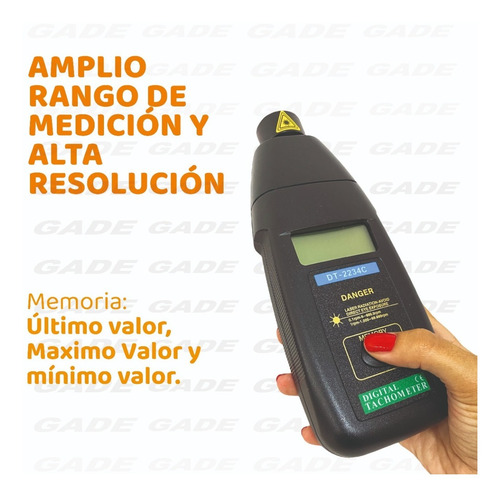 Imagen 3 de 7 de Tacometro Digital Medidor Vueltas + Funda+cintas Reflectivas