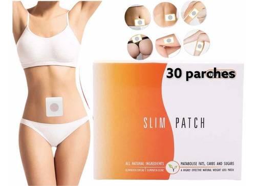 30 Parches Adelgazantes Biomagneticos Slim Patch Sin Rebote Color Blanco