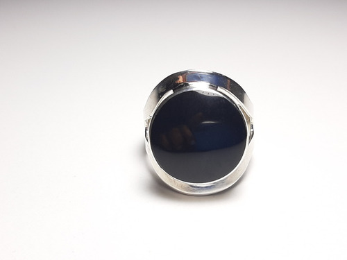 Anillo Plata Peruana 950 Con Onix 5,4grs