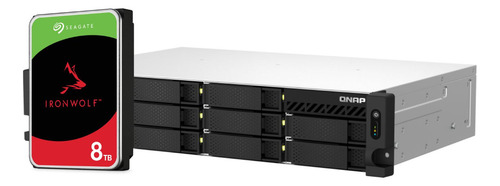 Kit De Nas De 9 Bahías Qnap 8gb Ram Y Disco Duro 8tb Seagate