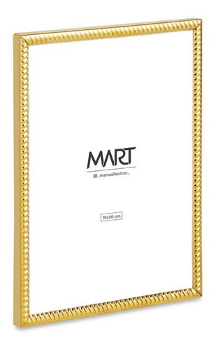 Porta Retrato Dourado Em Metal 15x20cm Mart Collection Liso