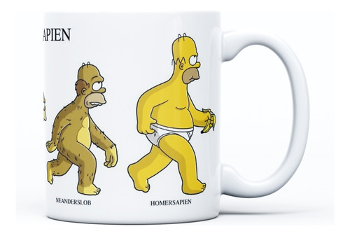  Homero Homosapien Pocillo Taza Mug 11 Oz Blanco Simpsons