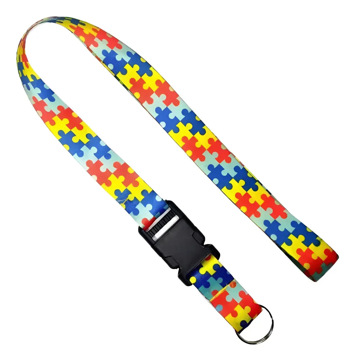 Cordão Autista Quebra Cabeça Girassol Identificação Cor Cordão quebra cabeça