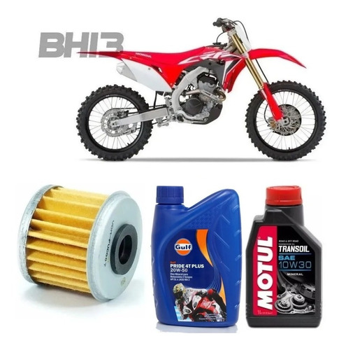 Kit Gulf 20w50 Crf 250r 2004 A 2011 Transoil 10w30 Fvc007