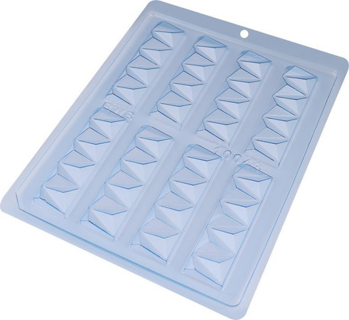 6 Moldes Simples Chocolate Bwb Cod 10043 Barra Triangular 3