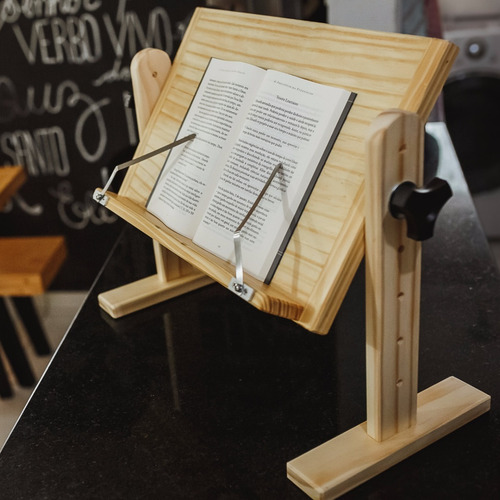 Suporte Apoio Mesa Leitura Com Prendedor De Páginas 35cm