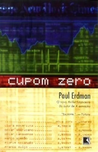 Cupom Zero, De Paul Erdman. Editora Record, Capa Mole Em Português, 2002