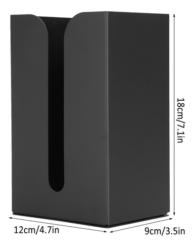 Soporte De Caja De Pañuelos Negro Soporte Montaje En Pared