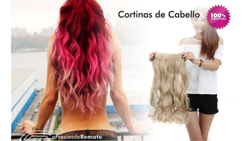 Imagen 8 de 10 de ¡ Extensión De Kanekalon Fucsia Cortina Cabello Ondulada !!