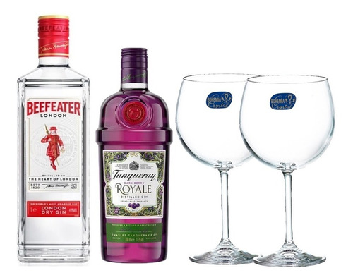 Beefeater Dry Gin X1 Lt / Tanqueray Royale X750+ 2copas _*