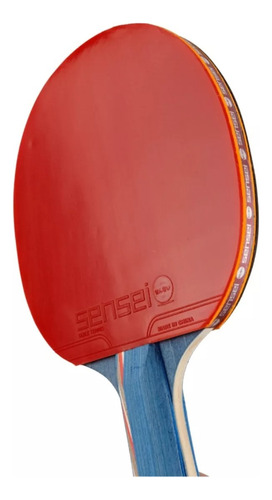 Paleta De Ping Pong Tenis Mesa 6 Stars Sensei Con Funda Mango Azul Acero An (anatómico)