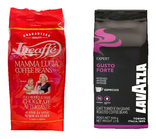 Pack Lavazza Gusto Forte + Lucaffe Mamma Lucia Grano Entero 