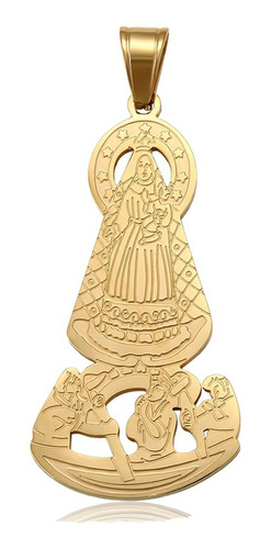 Dije Virgen Del Carmen Oro 14k Lam Patrona Pescador Marinero