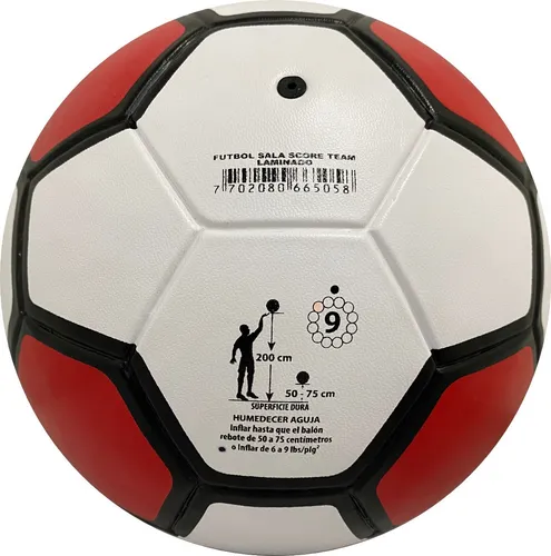 Balón De Fútbol Sala Score By Golty Team Laminado Rojo