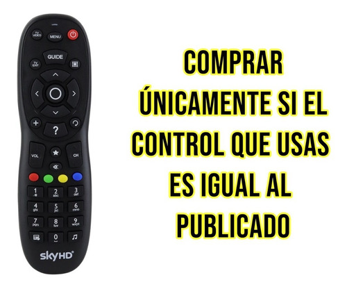 Imagen 2 de 10 de Control Original Sky Vetv Skyhd Con Pilas Nuevo