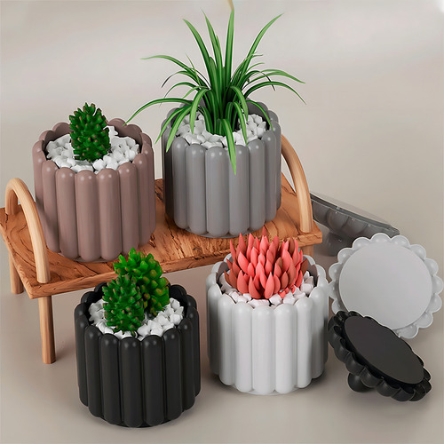 Molde De Silicone Pote Com Tampa Modelo 13