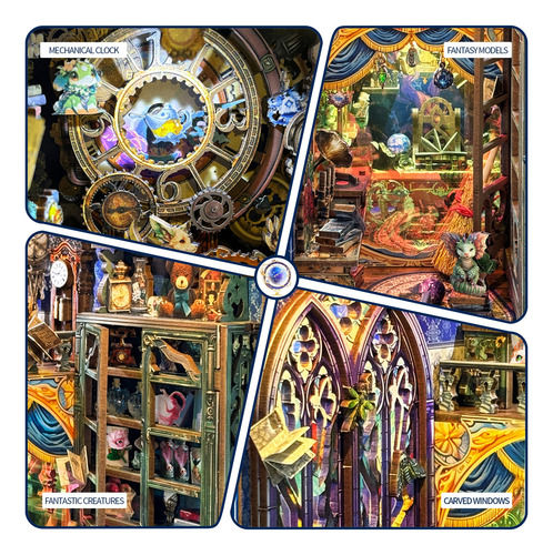 Joincon Book Nook Fantasy Store Kit De Rincón Sujeta Libros