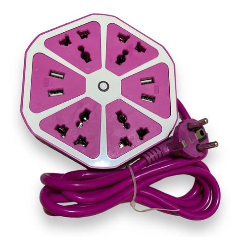 Regleta Con Puertos Usb Cable Largo Enchufe Universal 