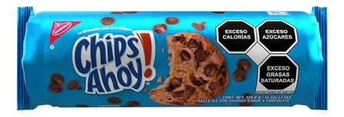 6 Pzas Galletas Chips Ahoy! Con Chispas Sabor Chocolate 128.
