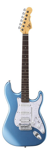 Guitarra eléctrica G&L Tribute Lagacy HSS de álamo lake placid blue con diapasón de palo de rosa