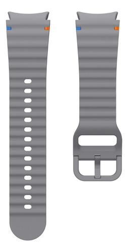 Pulseira Fecho Silicone Respirável Para Galaxy Watch 4 5 6 7 Cor Cinza Claro