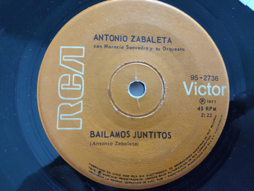 Vinilo Single Antonio Zabaleta Bailamos Juntitos (g9