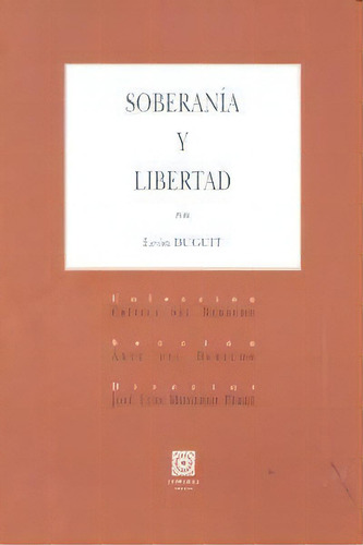 Soberanãâ¡a Y Libertad, De Duguit, Léon. Editorial Comares En Español
