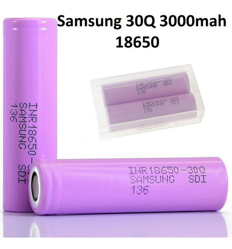 Bateria Pila Samsung Orig Inr18650 30q 3000ma Vape30a Unidad