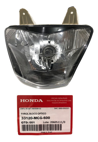 Farol C/lâmpada Nx400 Falcon 2013 A 2015 Original Honda