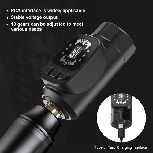 Kit Tatuaje Pistola Máquina Hawink 2 Baterias Bajo Pedido