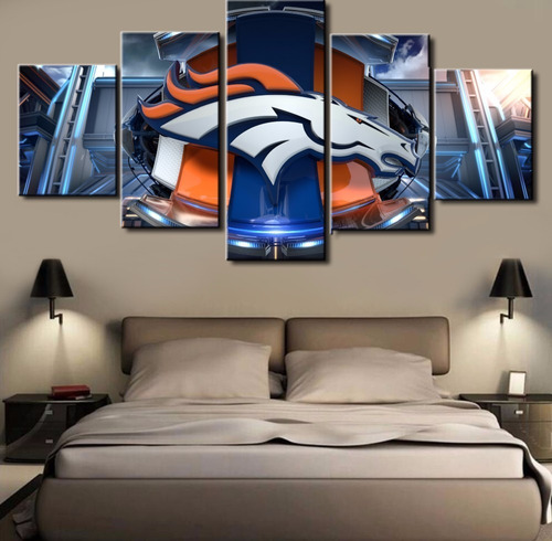 Cuadros Decorativos Nfl Equipos  5 Pzs Lienzo 150x80 Cms 