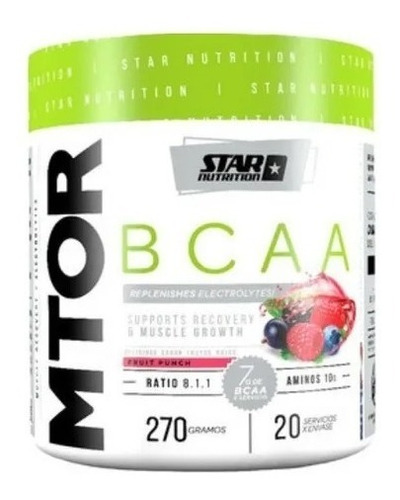 Mtor Bcaa 270 Gr Star Nutrition Aminoácido Nueva Fórmula 