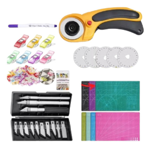 Kit De Cuchilla Cutters Tabla De Corte P/ Manualidad Costura
