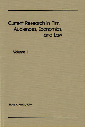 Current Research In Film, De Bruce Austin. Editorial Abc Clio, Tapa Dura En Inglés