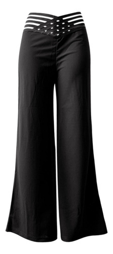 Pantalón Acampanado Elegante Talle Alto Para Mujer Oficina