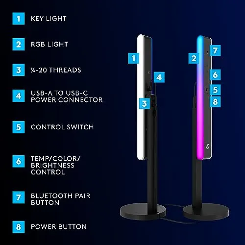 Pack De Auriculares Logitech G733 Y Litra Beam Lx Rgb Led