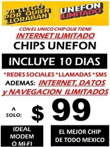 Comprar Chip Unefon Ilimitado 20 Dias Internet Full En Todo México