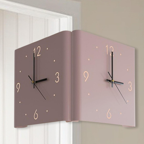 Reloj De Pared De Doble Cara Reloj Colgante Para Rosa Claro