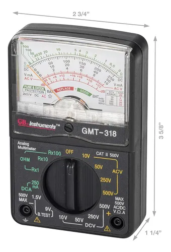 Multímetro Analógico Gardner Bender Gmt-318, De 6 Funciones